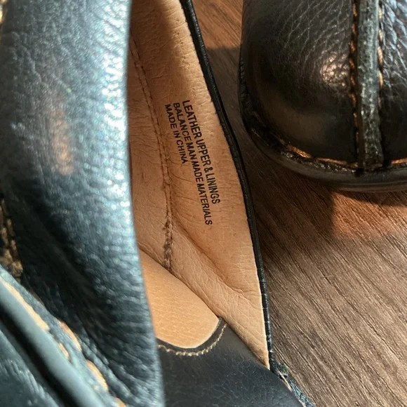 Born Black Leather Clog Mule Slip On Comfort Shoes Womens 10 M Eclectic Grandpa - Picture 6 of 8